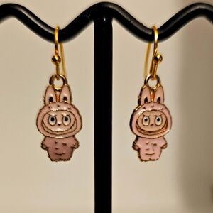 Pink Lil Bunny Monster Earrings